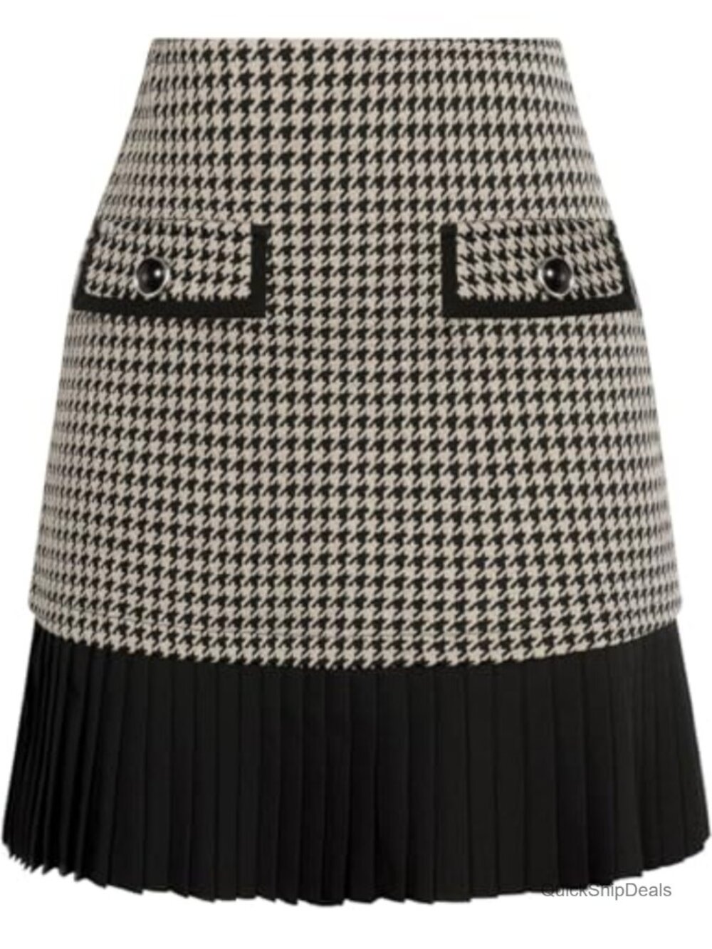 Kate K Mini Skirt High Waist Pleated A-Line Skirt